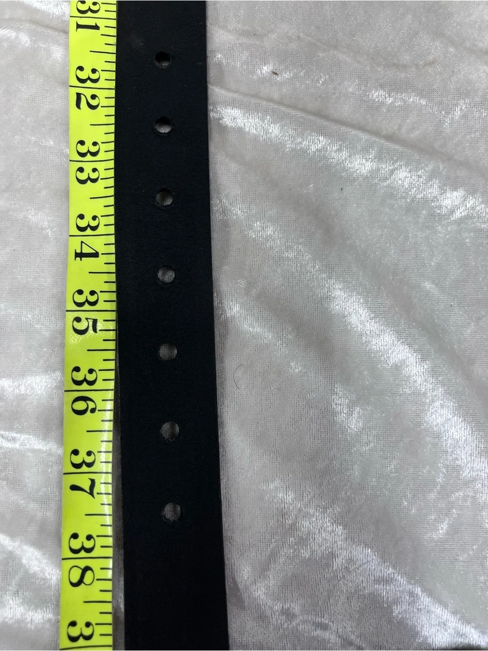 Black Leather Uniform Belt Men's no buckle size M